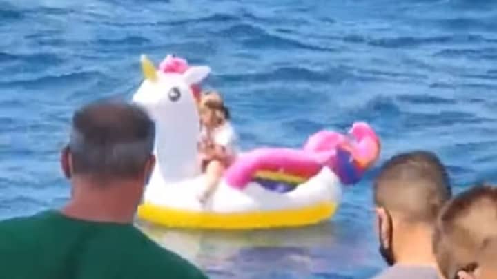Rescue Mission To Save Girl Who Drifted Off To Sea On Inflatable Unicorn