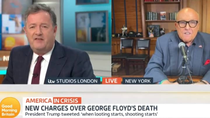 Piers Morgan And Rudy Giuliani Share Furious Exchange In Good Morning Britain Interview
