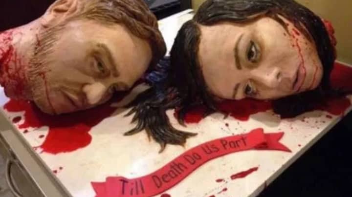 Couple Take 'Till Death Do Us Part' To Extreme With Severed Head Wedding Cake