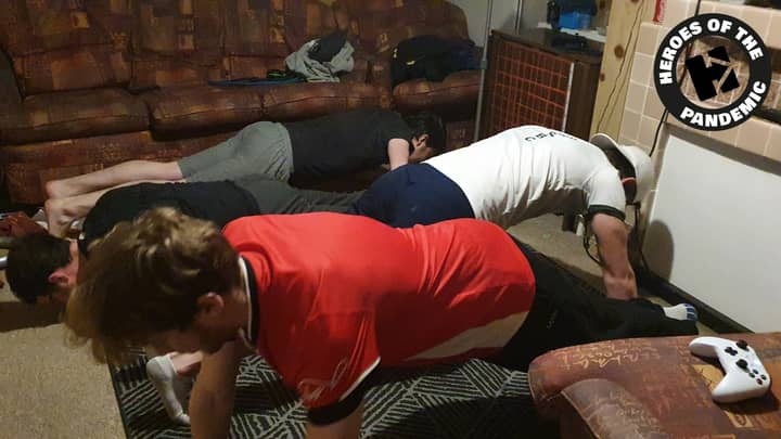 Four Friends Doing 500 Push-Ups For 50 Days Listening Only To One Proclaimers Song