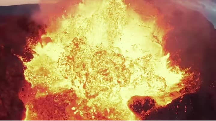 Footage Shows Moment Drone Crashes Into Volcanic Eruption