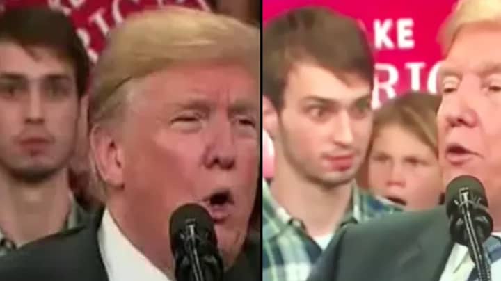 Man Gets Removed From Donald Trump Rally After Pulling Hilarious Faces