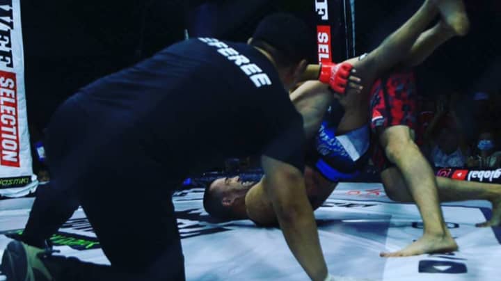 MMA Referee Chokes Fighter After He Refuses To Release Tapping Opponent 