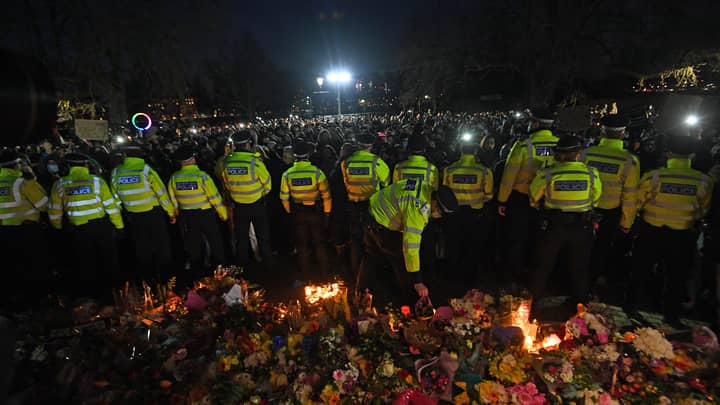 Police Clash With Mourners At Sarah Everard Vigil On Clapham Common