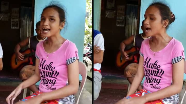 Blind Girl Who Speaks No English Sings Whitney Houston Classic Like A Pro