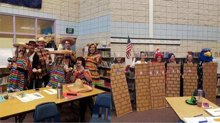 ​School Staff Slammed For Dressing Up As Mexicans And ‘MAGA’ Wall For Halloween