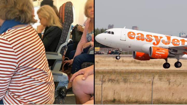 People Pictured Sitting In Seats With No Backs On EasyJet Plane