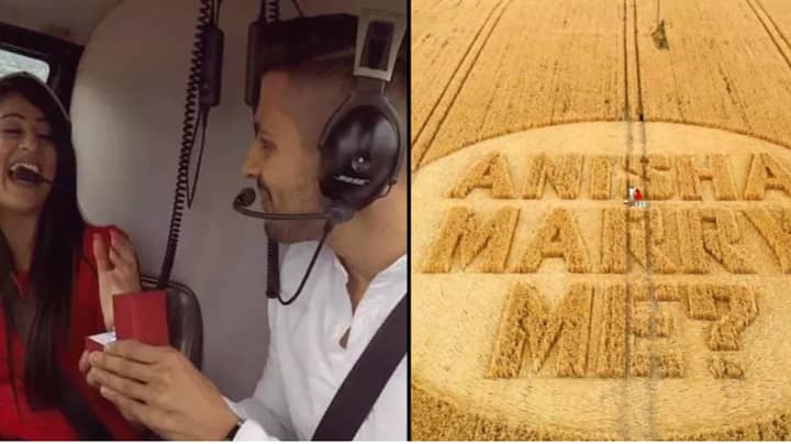 Man Uses Huge Crop Circle To Ask Girlfriend To Marry Him