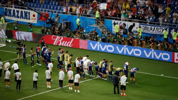 ​Japan Players Bow To Fans And Clean Changing Rooms