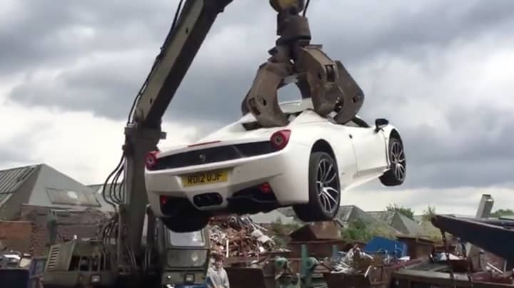 Want To See A £200K Ferrari Spider Get Crushed? You're In Luck