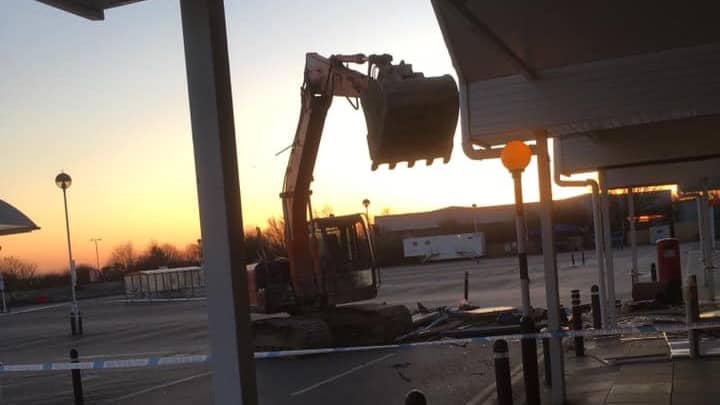 Thieves Use Digger To Steal Cash Machines From Tesco In Dover