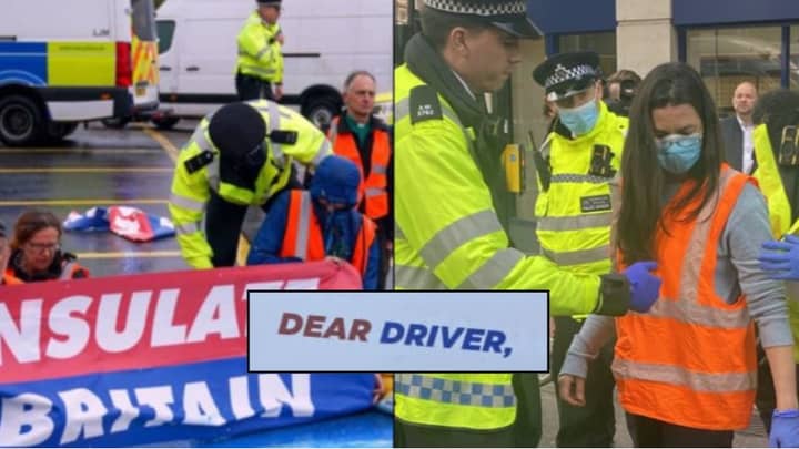 Insulate Britain Protesters Handed Note To Drivers After Holding Them Up In Traffic