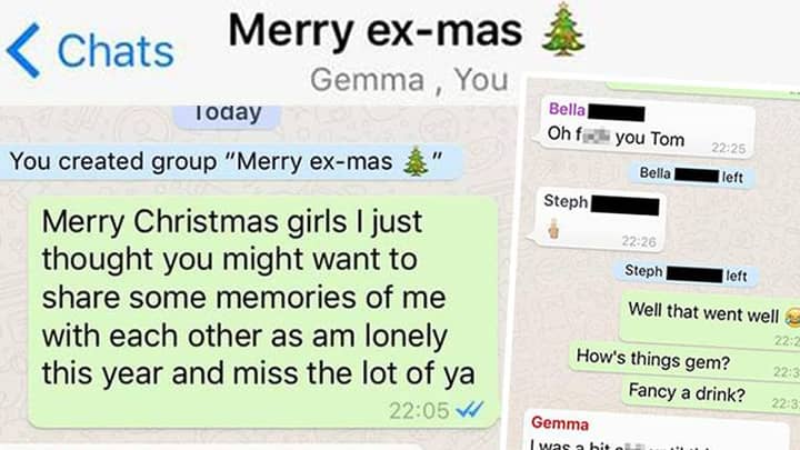 Man Adds Former Girlfriends To Group Chat And Wishes Them Merry 'Ex-Mas'