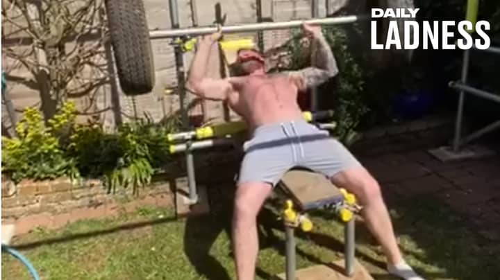 Scaffolder Builds Gym In Man's Garden So He Can Keep Exercising During Lockdown