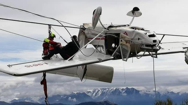 Pilot And Passenger Rescued After Flying Plane Into Ski Lift 