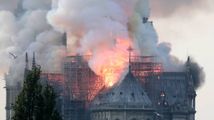 Large Fire Breaks Out At Notre Dame Cathedral In Paris 
