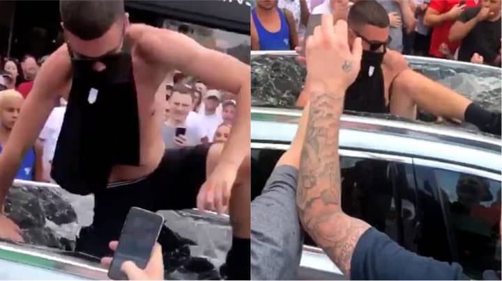 ​Man Arrested For Jumping Through Taxi Roof During England Celebrations