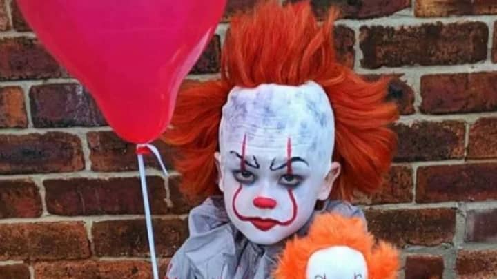 Mum Transforms Son Into Pennywise With Budget Halloween Costume 