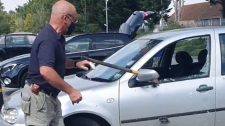 Man Saves Dog Left In Car In 34C Heatwave By Smashing Window With Axe