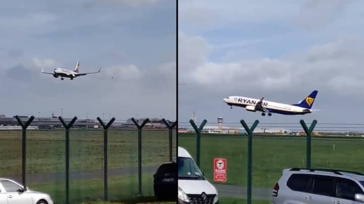 Plane Fails To Land In Terrifying Winds During Storm Ali