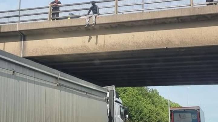 Heroic Lorry Driver 'Saves Man's Life' By Stopping Under Motorway Bridge