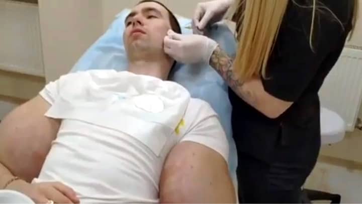 Russian Bodybuilder Dubbed Popeye Gets Injections In His Face