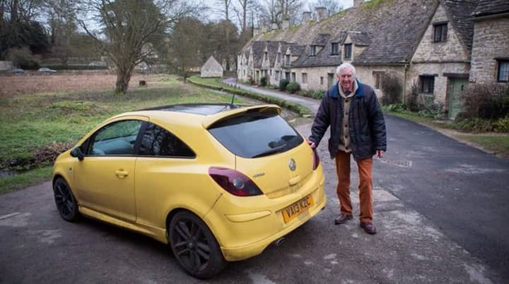 Hundreds Of Yellow Cars Descend On Village To Support Pensioner