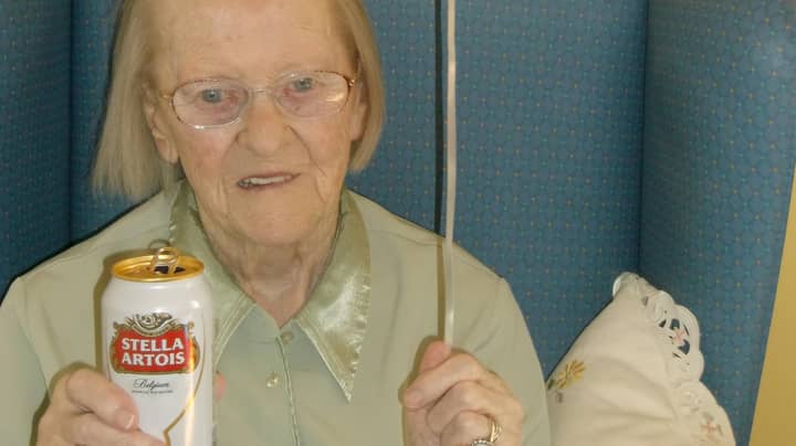​This 100-Year-Old Woman Is Partial To A Can Of Stella