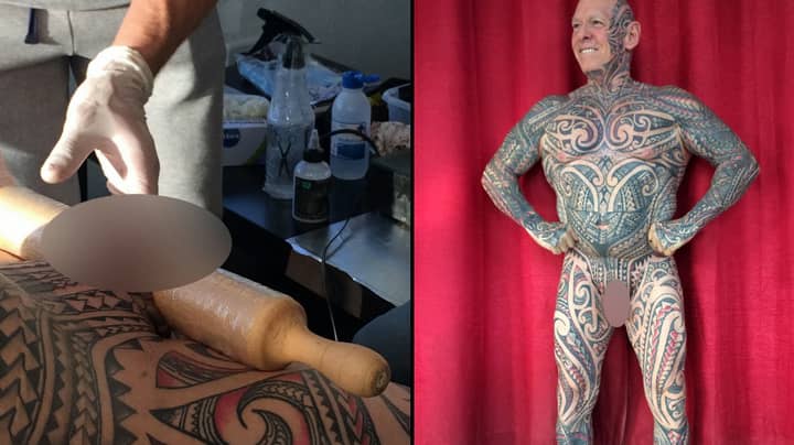 Man Spends £7.5K To Get Every Body Part Tattooed Including His Penis