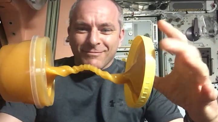 Astronaut Shows Bizarre Way Honey Moves In Space