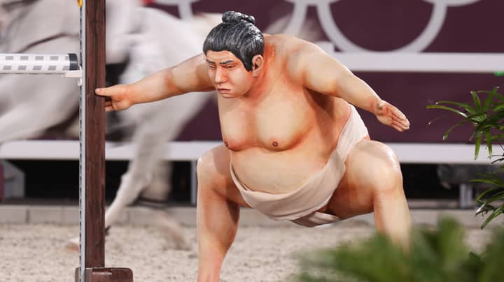 Horses Are Getting 'Spooked Out' By Giant Sumo Statue At Tokyo Olympics