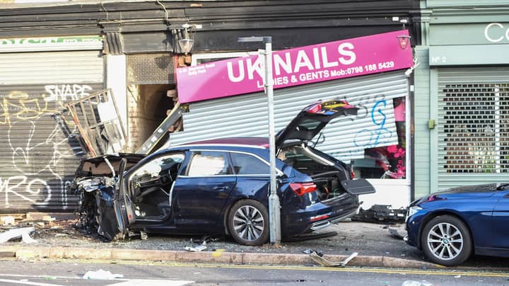 Police Discover Cannabis Farm After Car Being Chased Smashes Into Building