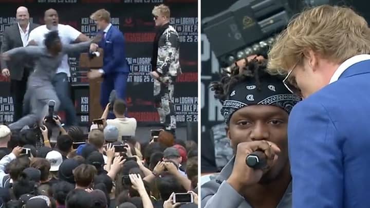KSI And Logan Paul Clash During Feisty Press Conference