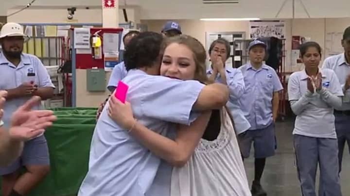 16-Year-Old Reunited With The Mailman Who Saved Her From Sex Traffickers