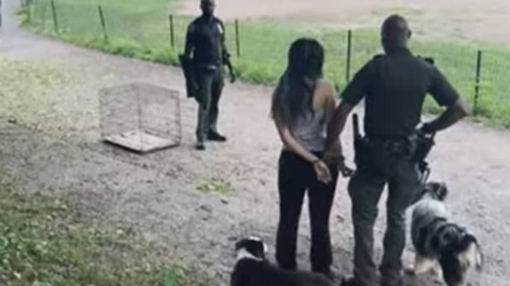 Woman Handcuffed And Taken To Police Station After Walking Her Dogs Without Leashes 