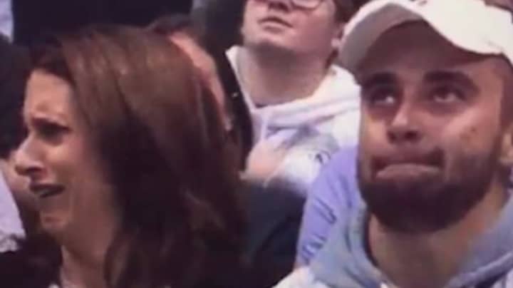Kiss Cam Lands On Mother And Son And Awkwardness Ensues 