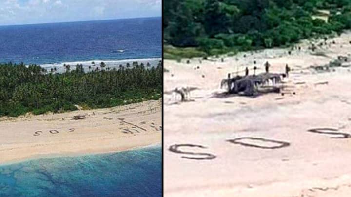 Missing Men Rescued From Desert Island After Writing SOS In Sand