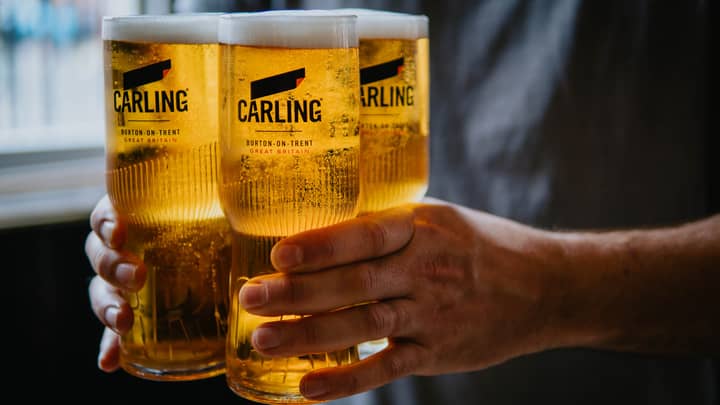 Carling Has Redesigned Its Pint Glasses So You Can Carry Four Easily