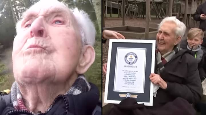 106-Year-Old Man Celebrates Birthday By Becoming Oldest Man To Ride A Zip Wire