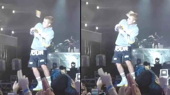 Justin Bieber Has Bottle Thrown At Him Because He Can't Remember 'Despacito'