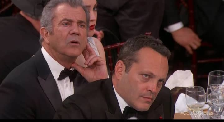Mel Gibson And Vince Vaughn Looked Pissed Off At ​Meryl Streep's Golden Globes Speech