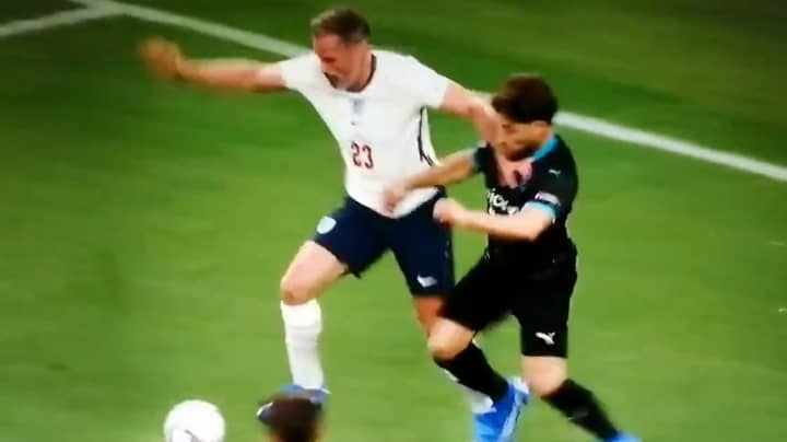 Jamie Carragher Accused Of Kicking Love Island's Kem During Soccer Aid