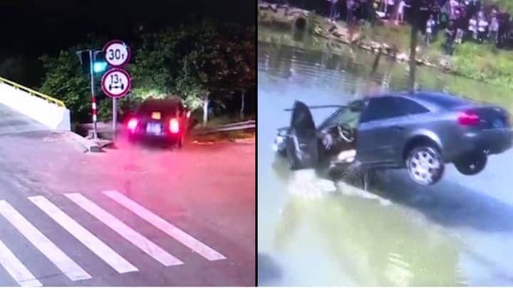 Driver Crashes Car Into River While Furiously Arguing With Girlfriend