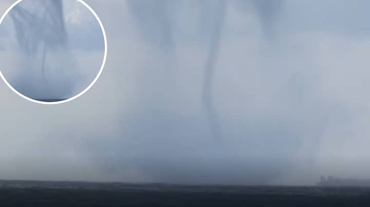 Footage Shows Massive Multiple-Vortex Waterspout