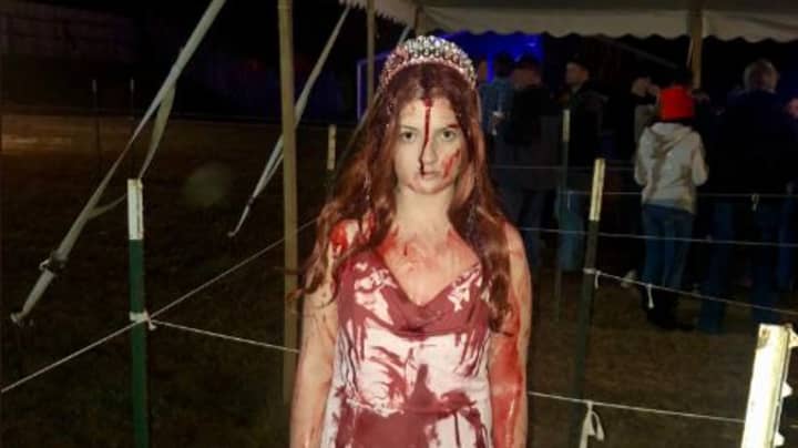 Student Crashes Car In Carrie Halloween Costume And Medics Think She's Dead