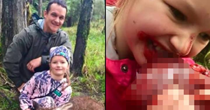 Father Allows His Eight-Year-Old Daughter To Hunt A Deer And Eat Its Heart