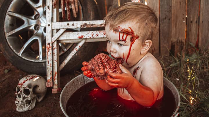 Mum Criticised For Zombie-Themed Halloween Photoshoot Of Her Toddler  