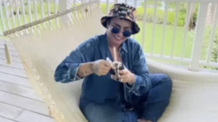 Demi Lovato Poses With Bong To Mark 4/20 After Saying She's 'California Sober' 