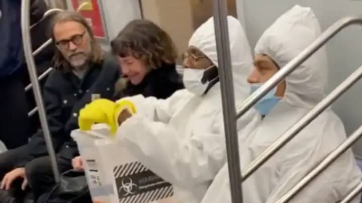 Instagram Pranksters Pretend To Spill Coronavirus On New York Subway 