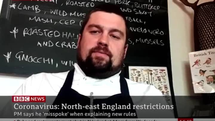 Chef Uses Photo Of Boris Johnson Next To Images Of 'British Tits' During Interview